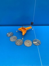 Antique Vintage Orange Mouli-Julienne Complete Chopper Cut Moulinex No. C5