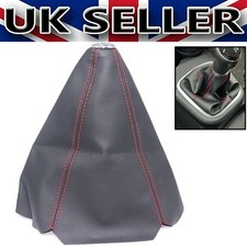 Red Stitching Gear Stick Knob Gaiter Shift Knob Leather Dust Boot Universal