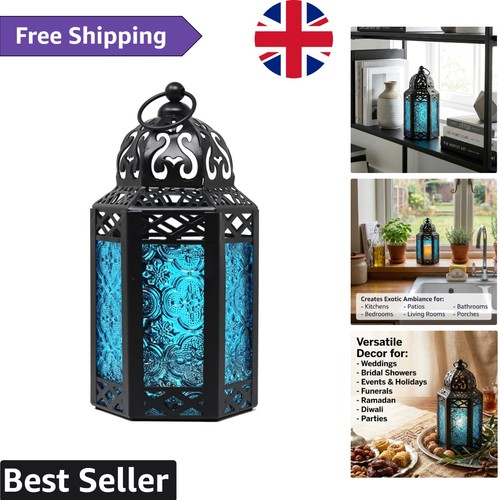 Elegant blue metal candle - elegant,