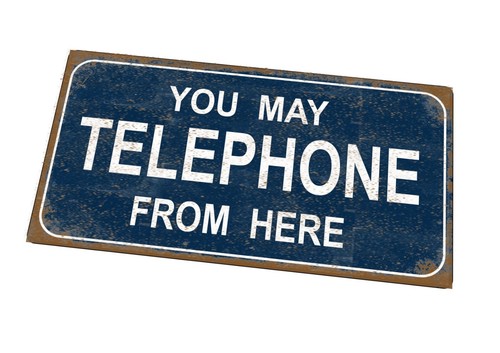 Vintage telephone sign - vintage,