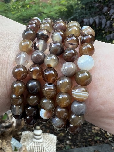 Brown banded agate - banded,