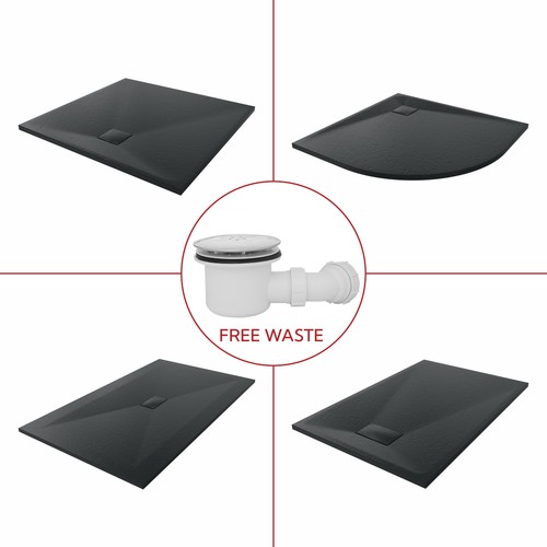 Anti slip tray black - tray, square
