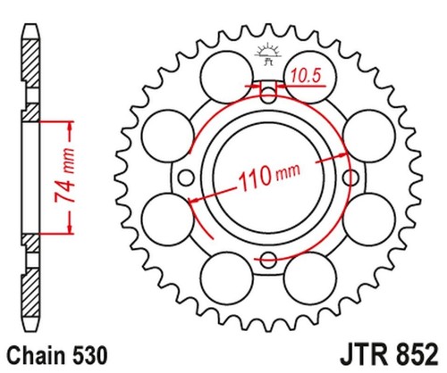 Rear sprocket 861 - sprocket, rd