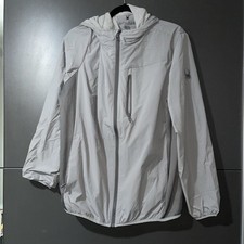 Spyder men's hooded windbreaker lightweight jacket Sz L grey