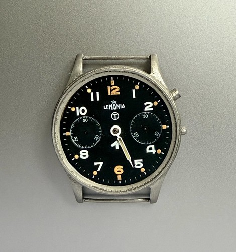 Lemania military watch mono - military,