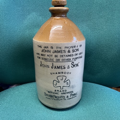 Half gallon stoneware flagon - half,