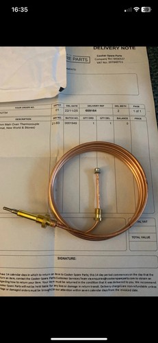 Thermocouple for main oven - thermocouple,