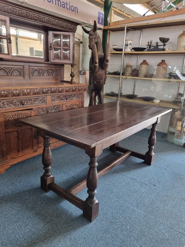 Oak refectory table the - refectory,