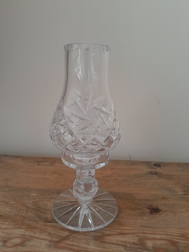 Lead crystal hurricane lamp - hurricane,