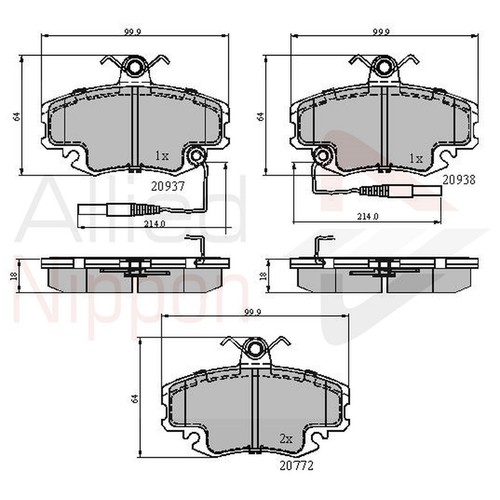 Brake pads set for peugeot - brake,
