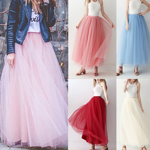 Layer tulle long skirt - tulle,