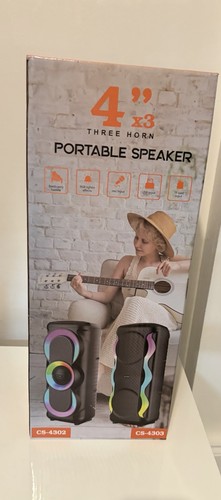 Three horn portable bluetooth - three,