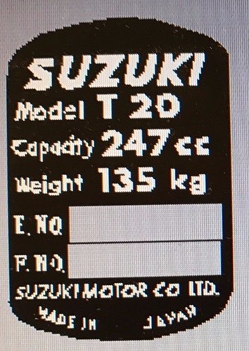 Suzuki t20 headstock - suzuki, frame