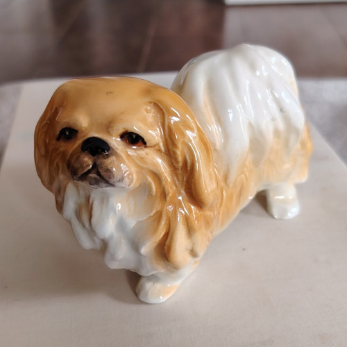 Sylvac ceramic pekingese dog - pekingese,