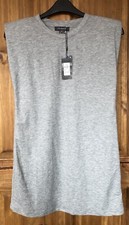 BNWT grey  sleeveless shoulder
