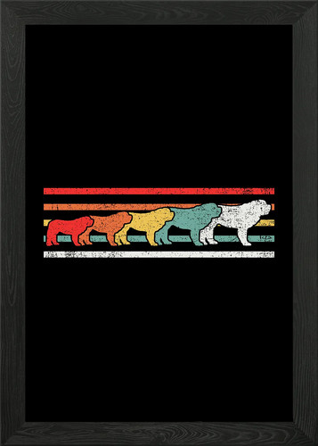 Bernard dog framed wall - st,