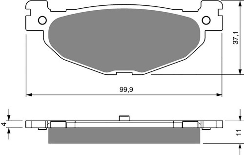 Brake disc pads rear goldfren - pads,