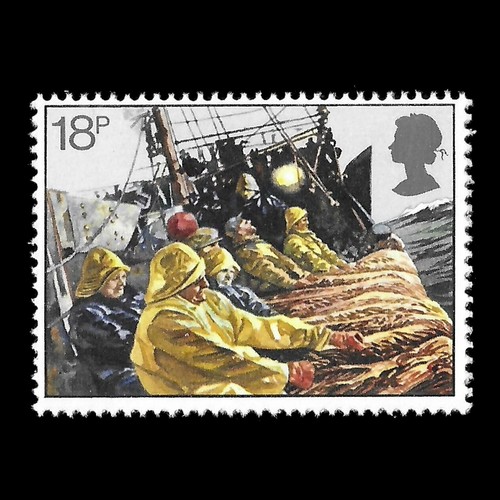 1981 qeii 18p fishing - gb,
