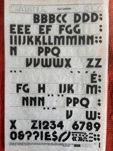 Letraset instant lettering - instant,