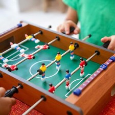 Table Top Football Foosball Family Kids Fun Compact Set Indoor Game