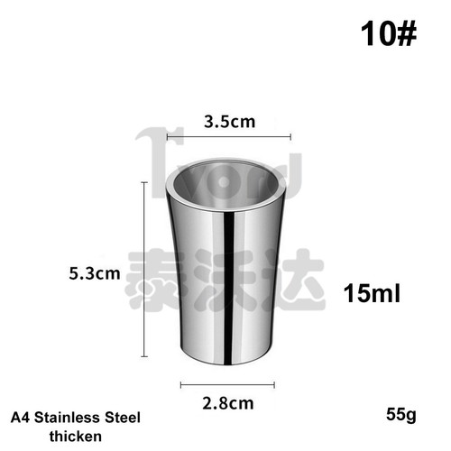 Stainless steel shot glasses - steel,