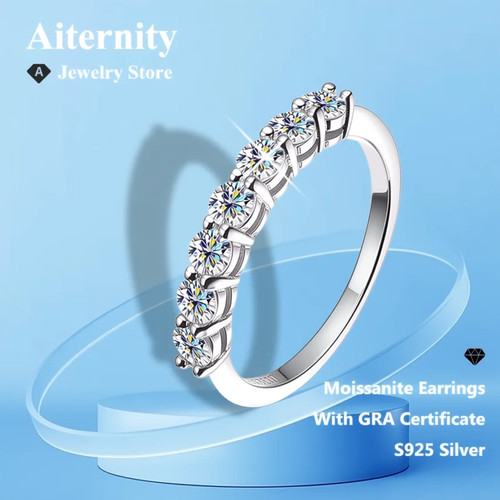 925 sterling silver moissanite - silver,