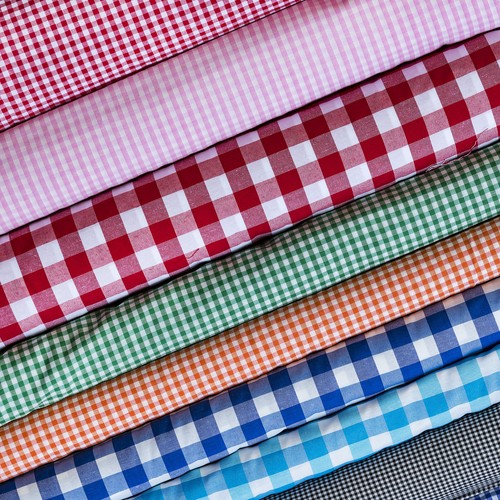 Polycotton fabric gingham - polycotton,