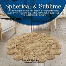 Rug Round Natural Jute Braided