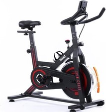Compact Spinning Bike with LCD Monitor, Adjustable Seat & 5kg Flywheel