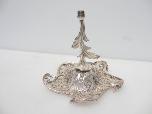 Antique silver plate base - antique,