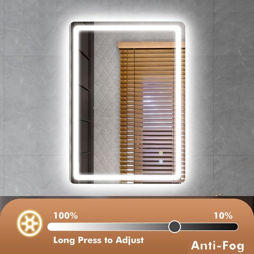 Led lighted bathroom mirror - bathroom,