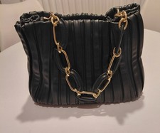 Dune Black Faux Leather Chain