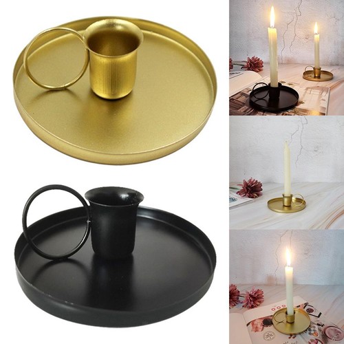 Wrought iron candle holder - iron,