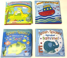 BRAND NEW BABY BATH BOOKS PLASTIC COATED FUN EDUCATIONAL TOYS FOR CHILDREN