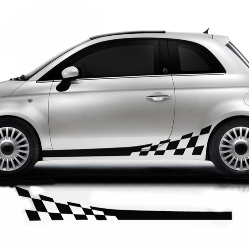For fiat 500 side racing - for,
