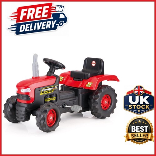 Kids pedal tractor red plastic - tractor,