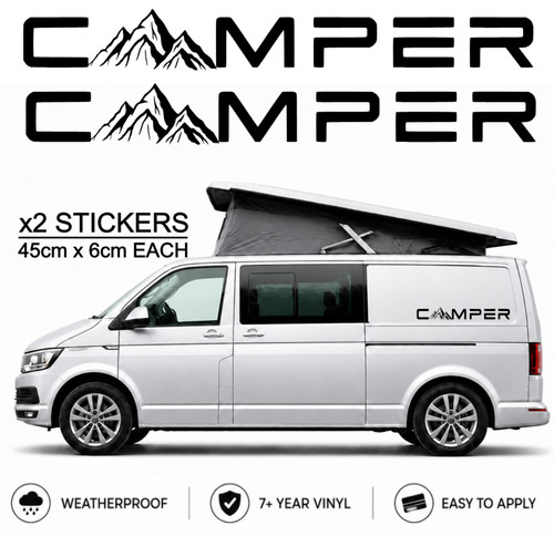 Camper van stickers pair 45cm - van,