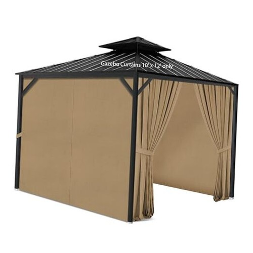 Gazebo privacy curtains - curtains, 10'