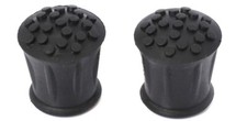 SET OF 2 HEAVY DUTY 19mm WALKING STICK RUBBER FERRULES Cane Crutch Grip Tip Ends