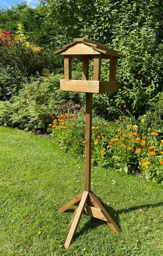 Wooden bird table garden birds - bird,