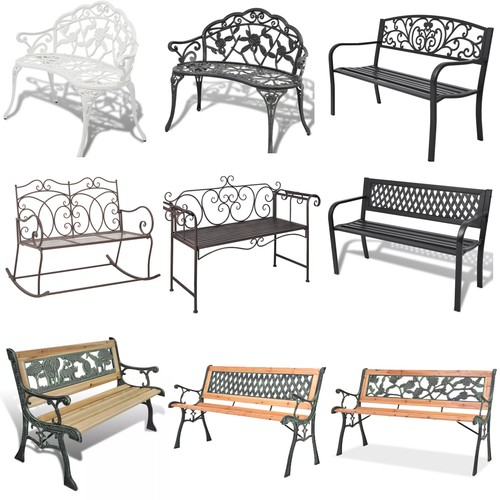 Garden metal bench - metal,