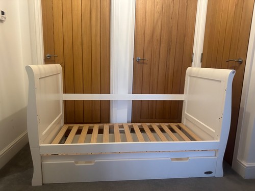 Sleigh cot bed with - sleigh, under