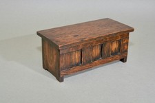 Antique miniature oak coffer