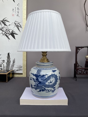 53cm blue white chinoiserie - 53cm, &