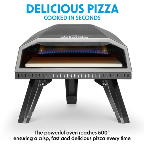 Gas pizza oven with - pizza, water