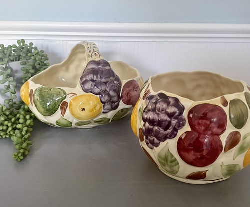 Vintage siltone pottery fruits - siltone,