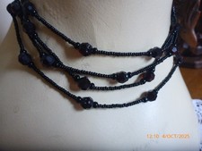 Victorian French jet glass