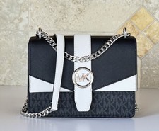 MICHAEL KORS GREENWICH SMALL SHOULDER FLAP CROSSBODY BAG MK BLACK MULTI