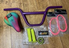 Old Mid New School Bmx Parts handlebars Seat Grips cables - street - freestyler 