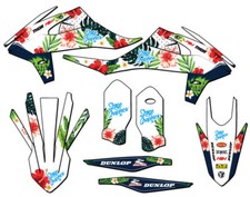 202020-202023 EXC TROPIC White Senge Graphics Kit Compatible with KTM